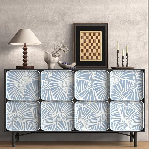 Theper Blue and White Wallpaper Peel and Stick Wallpaper Boho 17.3"×393" - Image 7