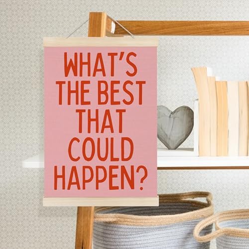 Welshower Boho Motivational Positive Poster Hanger Frame, What's the Best That - Image 3