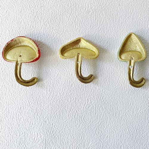 Rustic Mushroom-Shaped Decorative Wall Hook Rack Hangers - Image 6