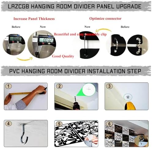 LRZCGB Hanging Room Divider, Study and Sitting-Room - Image 6