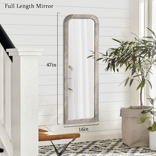 AAZZKANG Full Length Mirror Wooden Frame Large Wall Mirrors 47"x16" - Image 2