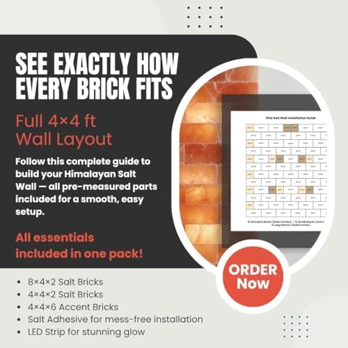 3D 4x4 Himalayan Salt Wall Panel Kit - Image 4