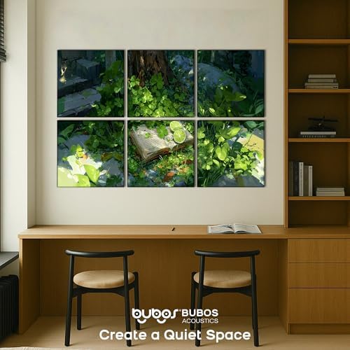 BUBOS 6 Pcs Art Acoustic Wall Panel, 70.8”x47.2”Self Adhesive - Image 5