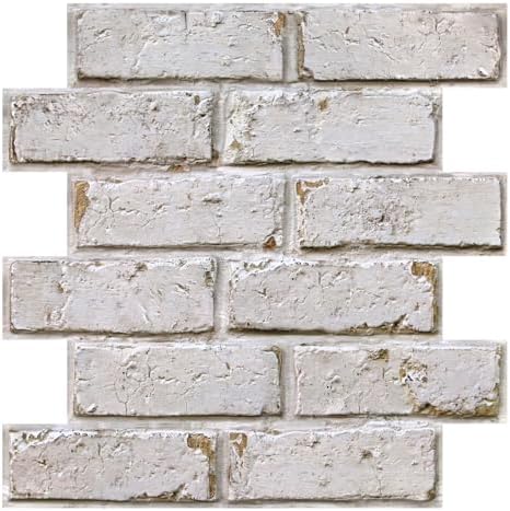 3D Faux Brick Wall Panels Peel and Stick, Designed by SMOOSTIKCDECOR