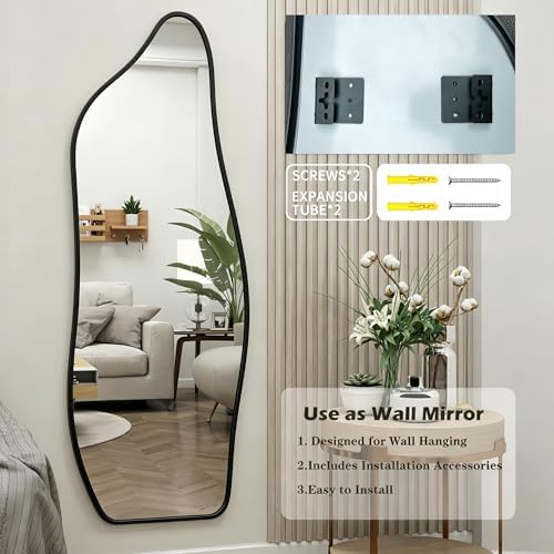 48"x16" Full Length Door Mirror, Dolphin Hanging Mirror - Image 4