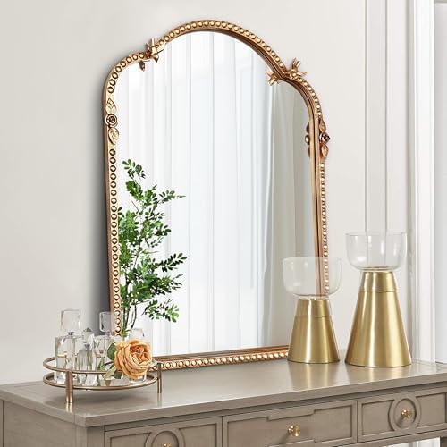 BAODANFU Baroque Arch Mirror for Wall, Decorative Accent Vanity Mirrors for by BAODANFU