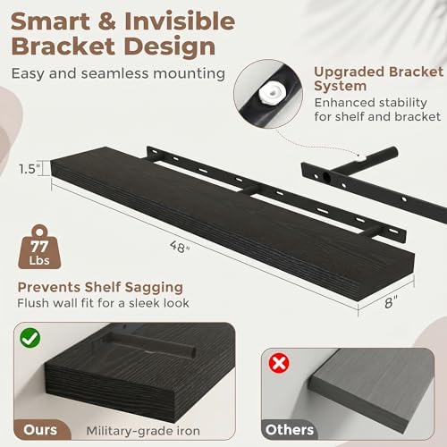48 Inch Floating Shelves for Wall - Image 2