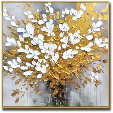 Large 3D Textured Framed Floral Wall Art - Image 2