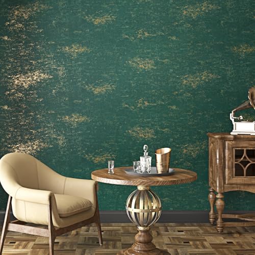 Dark Green Textured Wallpaper Peel and Stick - Image 4