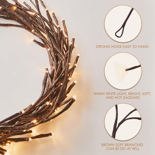 Bexdir Enchanted Willow Vine Lights 9.3ft 160LED, Lighted Branches - Image 5