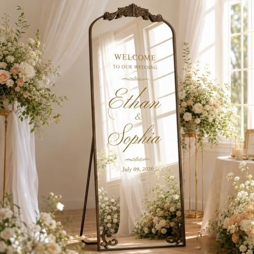 21"x 64" Arched Full Length Mirror, Freestanding Floor Mirror - Image 2