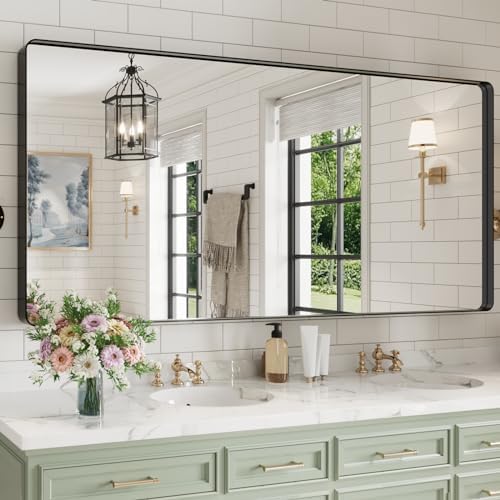 WEER Black Bathroom Vanity Mirror 77X36 Inch by WEER