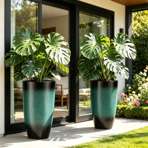 Autodaya 24" Tall Large Outdoor Planters - Image 2