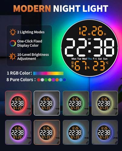 10 Inch Large Digital Wall Clock - Image 4