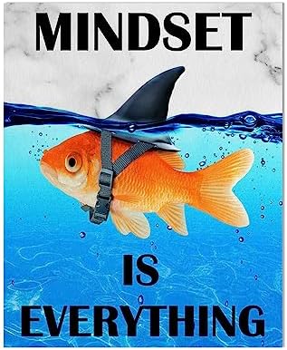 Mindset is Everything Wall Art: Motivational Poster Office 12"x15" by HLJART