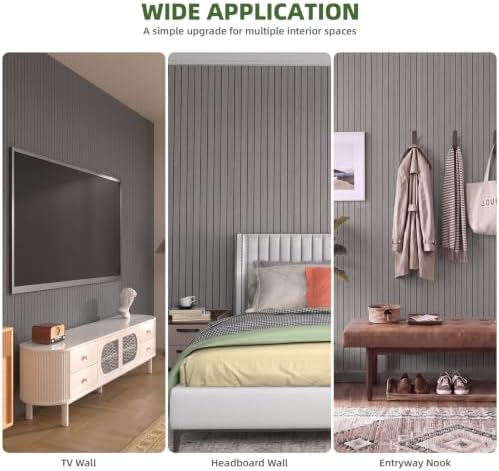 Elvone Peel and Stick PVC Slat Wood Wall Panel - Image 5