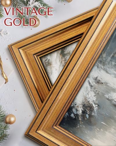 VIYYIEA Christmas Reindeer Wall Art Snowy Landscape Painting 12x16 In - Image 6