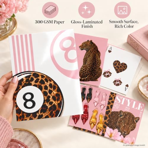 6pcs Pink Cheetah Wall Art Decor - Image 3