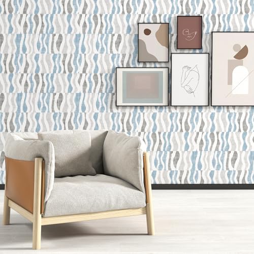 GloryTik Geometric Peel and Stick Wallpaper, Modern Self Adhesive Waterproof - Image 7