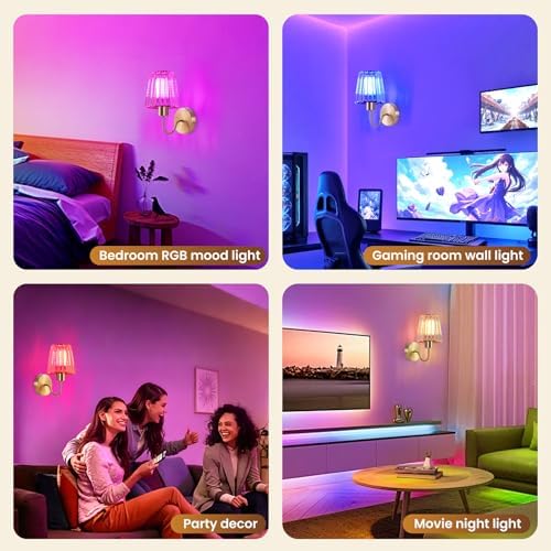 Wireless Sconces Wall Decor Set of 2 - Image 2