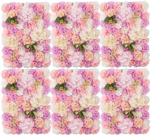 Flower Wall Backdrop 6 Panels16×24 Inch by BloomTrend