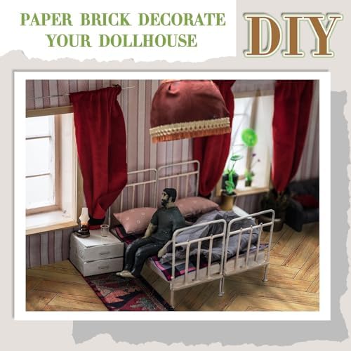 Flutesan 12 Pcs Miniature Dollhouse Wallpaper - Image 4