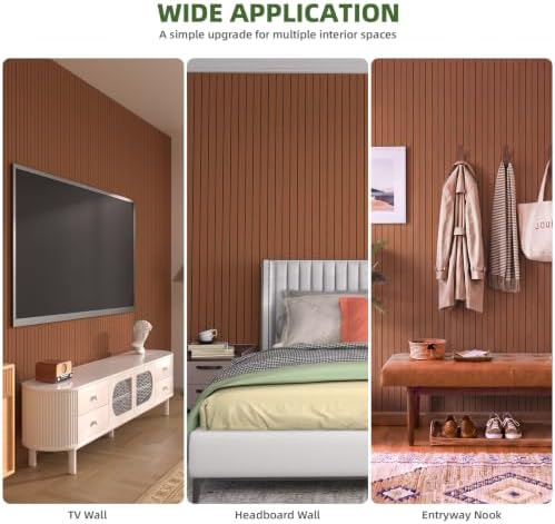 Elvone Peel and Stick PVC Slat Wood Wall Panel - Image 3