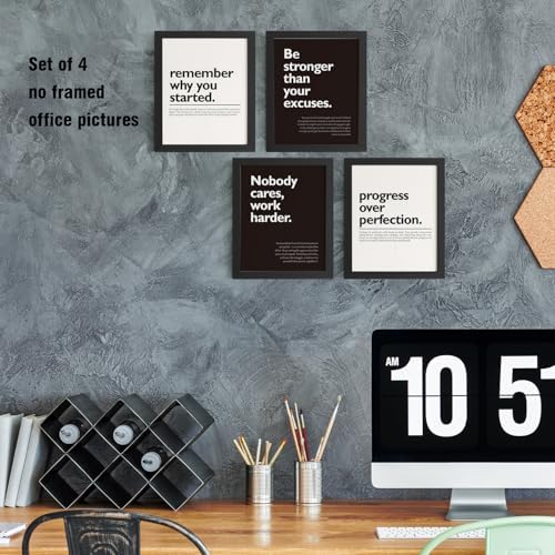 DSHFG Motivational Office Pictures Wall Decor Prints Set of 4 - Image 5