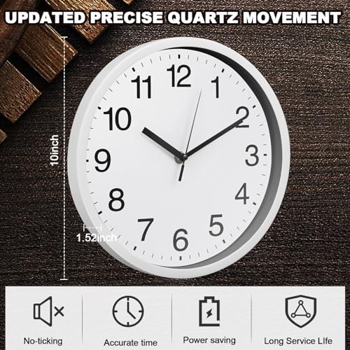 Inbagi 8 Pcs Wall Clock Bulk Silent - Image 3
