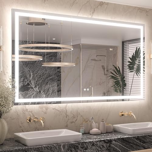 Keonjinn 60x36 Inch LED Bathroom Mirror by Keonjinn