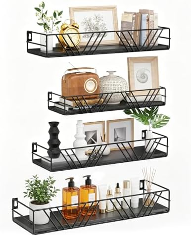 Floating Shelves for Wall, 4 Sets Rustic Shelf by Unknown