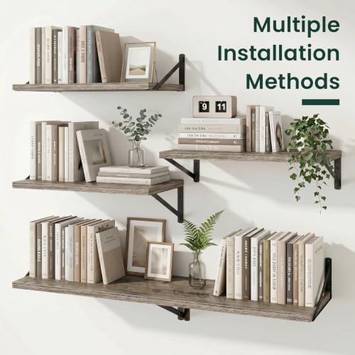 Floating Shelves, 8 Inch Deep Rustic Book Shelf - Image 7