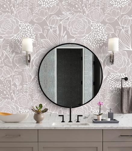 Wudnaye Floral Peel and Stick Wallpaper Large Flower Wallpaper 16.9"×118" - Image 3