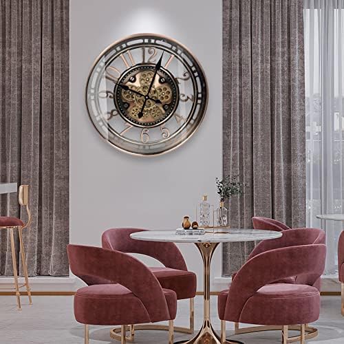 Real Moving Gears Wall Clock Large Modern Metal Clocks - Image 4