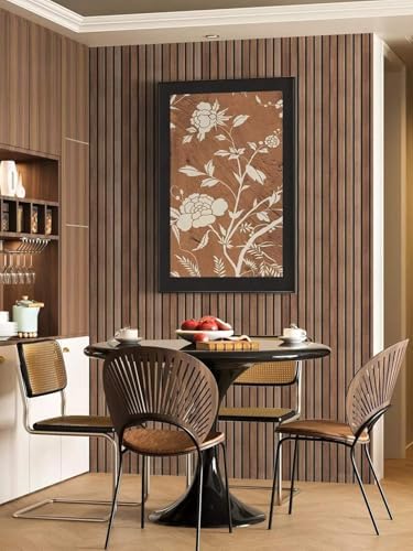 Wood Slat Panel Peel and Stick Wallpaper Brown Wooden Contact Paper - Image 3
