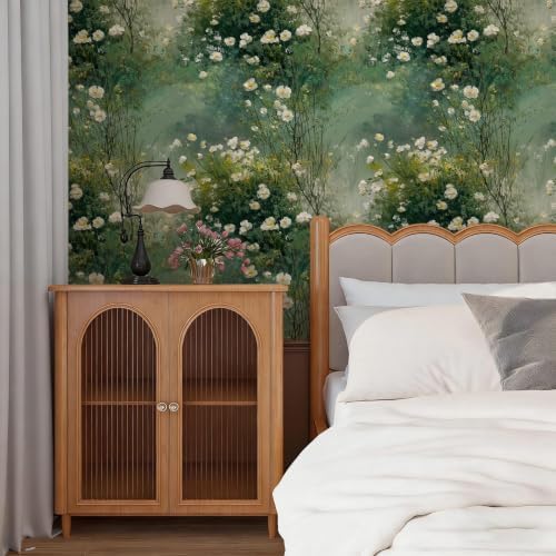 Stickorama White Wildflower Peel and Stick Wallpaper Self Adhesive 17.72" x - Image 5