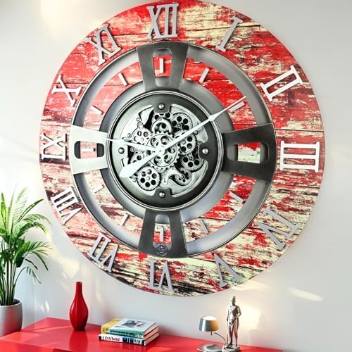 ImprovingLife The Gears Clock Real Moving Gear Wall Clock England Line) by THEGEARSCLOCK