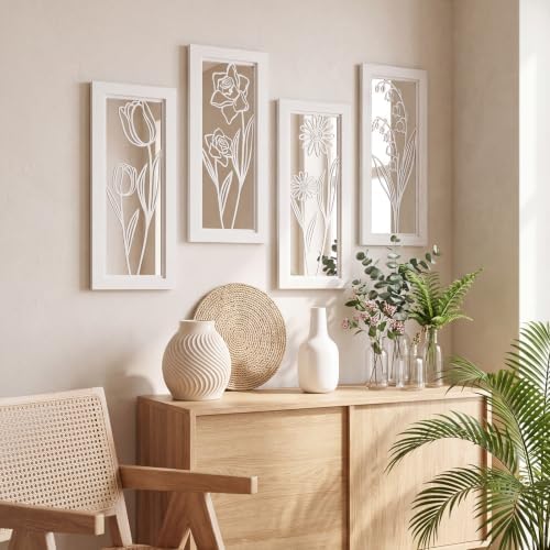 ZEXUIRU 4 Set Rustic Wall Mirrors - Image 3