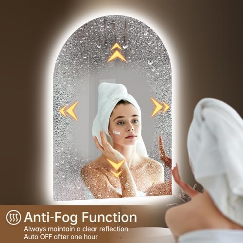28"x40" Arched LED Lighted Bathroom Mirror - Image 2