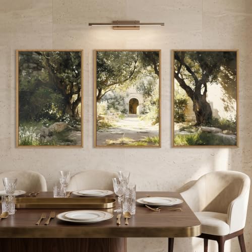 Garden of Gethsemane Landscape Framed Canvas Wall Art -24"x36"x3 - Image 3