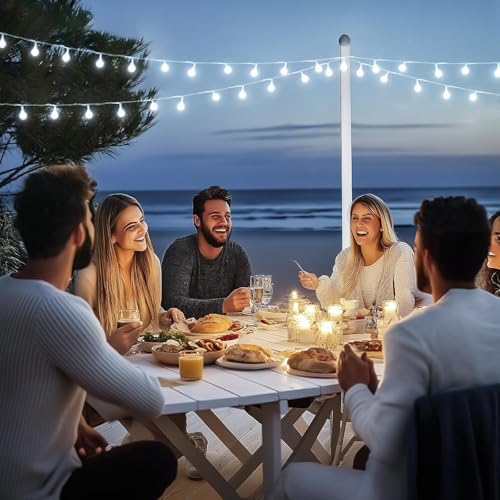 JMEXSUSS Connectable 100 LED Globe White String Lights Indoor - Image 3