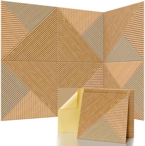 6 Pack Peel and Stick Acoustic Wall Panels by Temgcuam