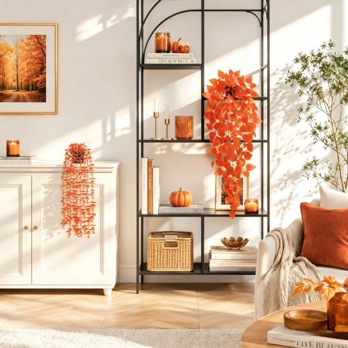 Der Rose 4 Pack Fake Fall Plants Hanging Orange Vines - Image 5
