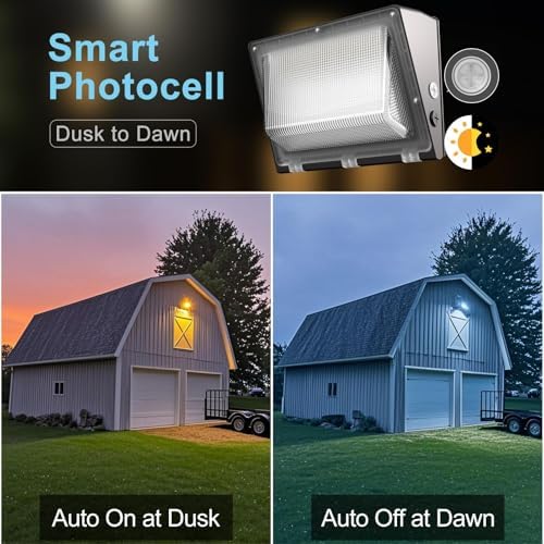 Lightdot 4 Pack 200W Wall Mount Wall Pack, 30000LM Dusk-to-Dawn, IP65 ETL - Image 4