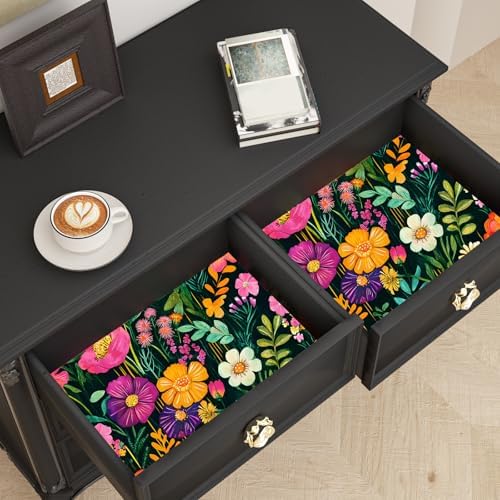 BOKEBEVE Floral Wallpaper Peel and Stick Boho Green Colorful 17.5 x 78.5In - Image 5
