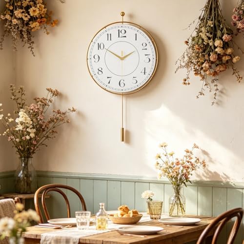 Decorative Wall Clock, Silent Non-Ticking Quality Quartz Movement Battery - Image 7