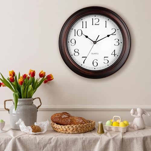 KECYET 14" Wall Clocks Battery Operated Silent - Image 6