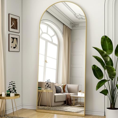 HARRITPURE Full Body Mirror 180 x 66 cm, Curved Standing Mirror - Image 2