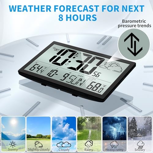 14.6" Atomic Wall Clock Battery Operated - Image 5