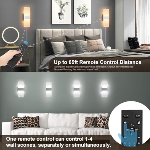 GOODATE Plug in Wall Sconces - Image 5
